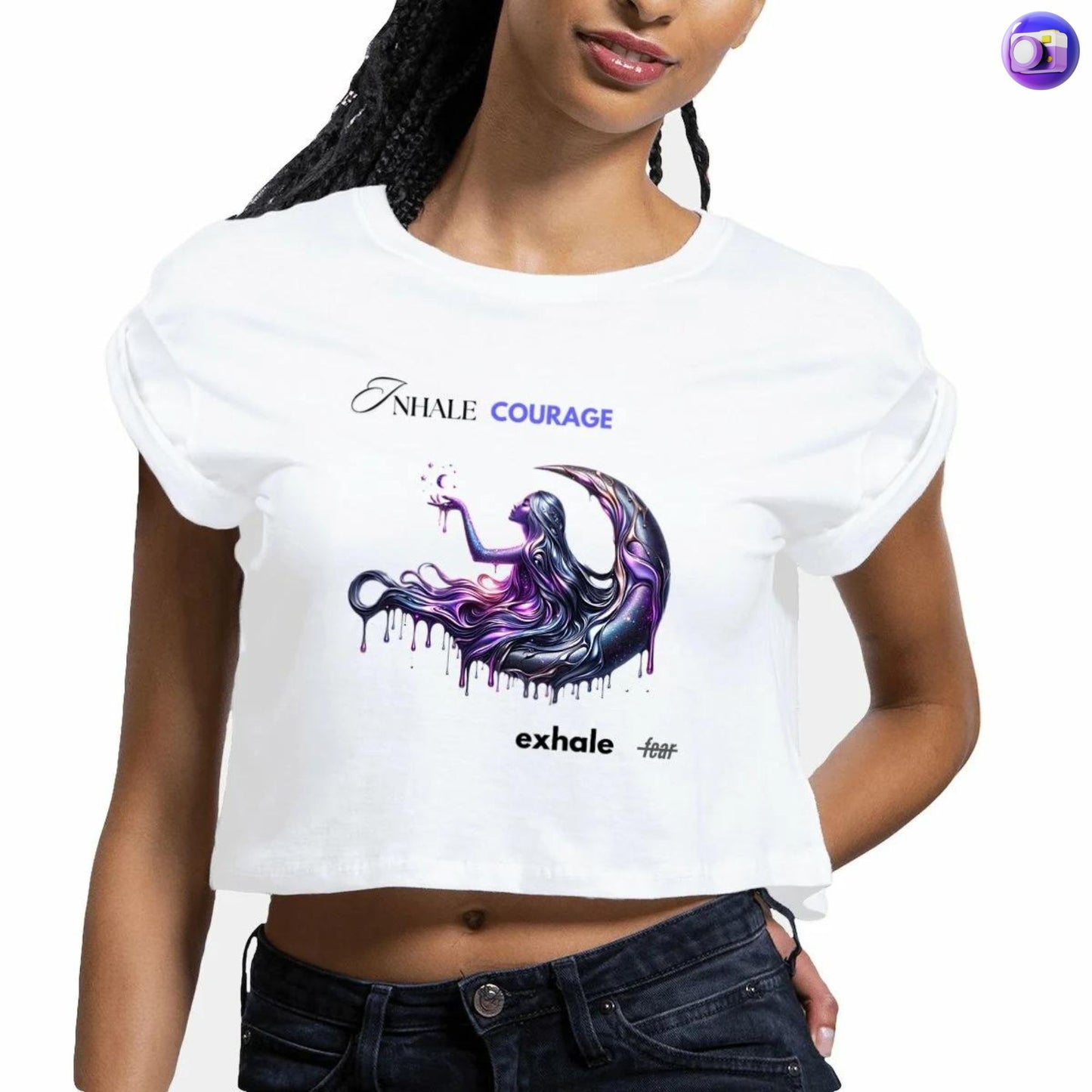 Inhale Courage Exhale Fear Crop Top