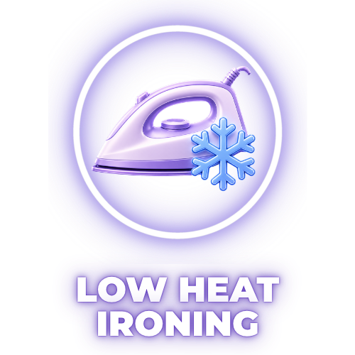 low heat ironing icon