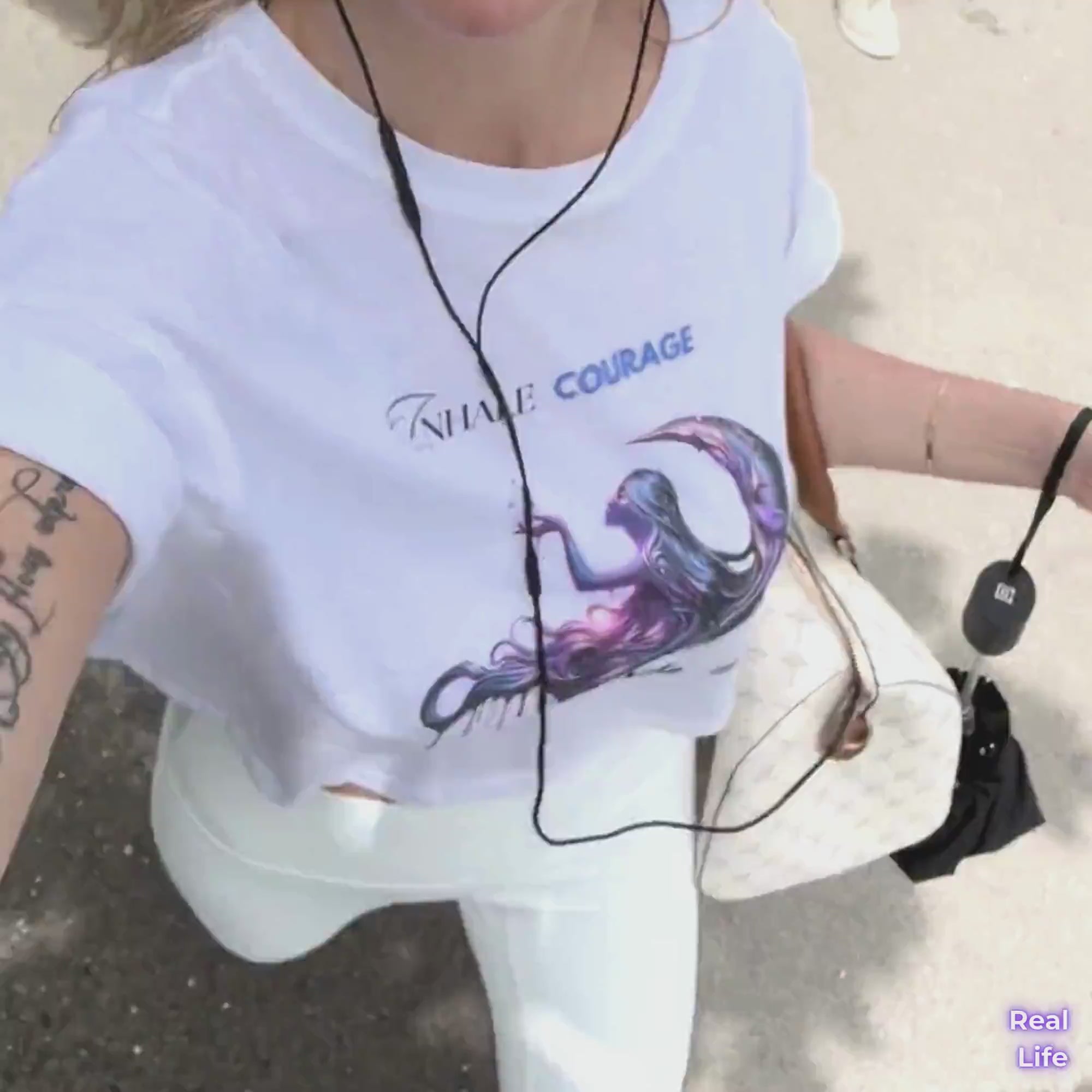 Inhale courage exhale fear crop top video.